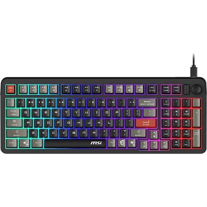 Клавіатура MSI FORGE GK110 UA 98key USB-A EN/UKR/RU LED Black
