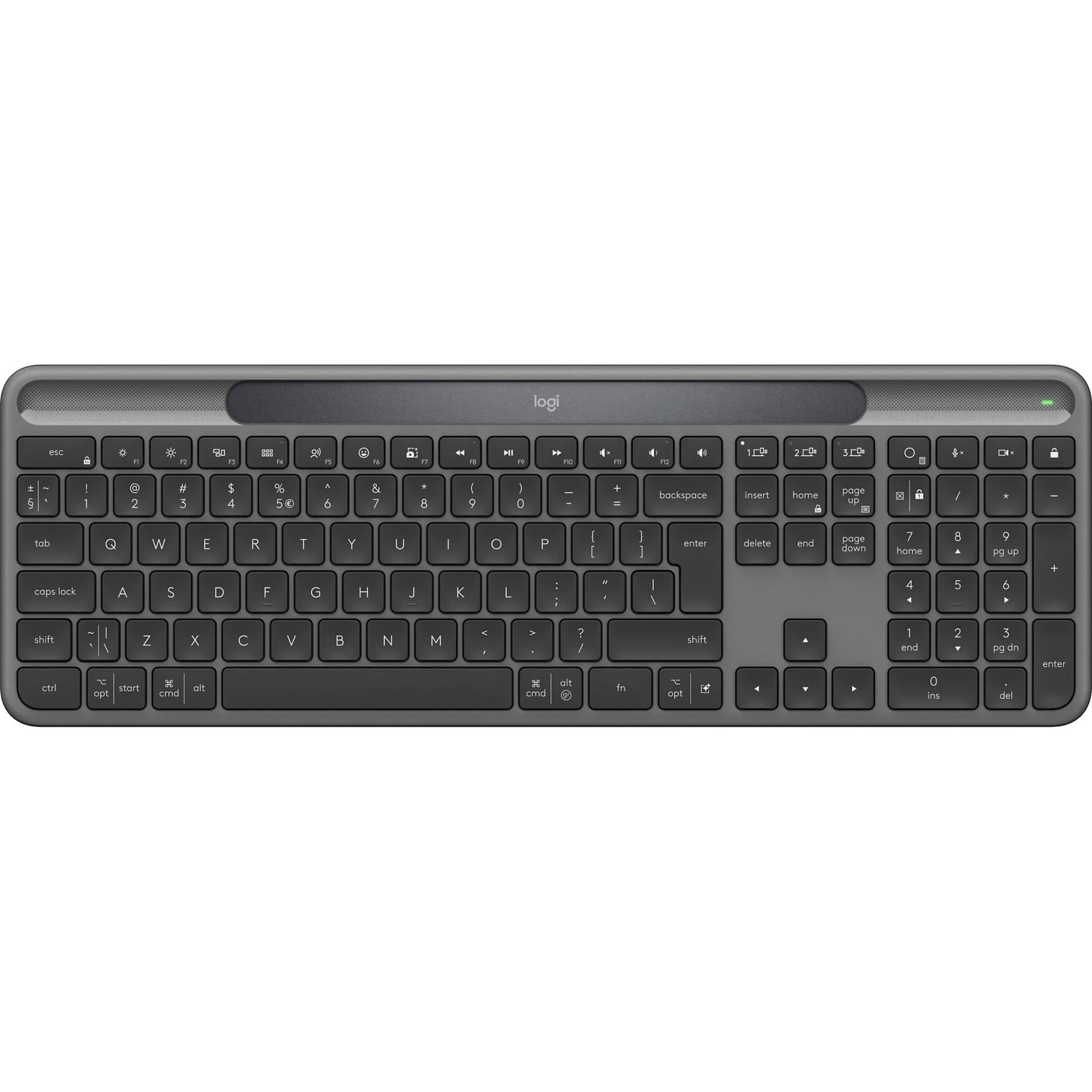 Клавіатура Logitech Slim Solar+ 2.4GHZ/BT Graphite