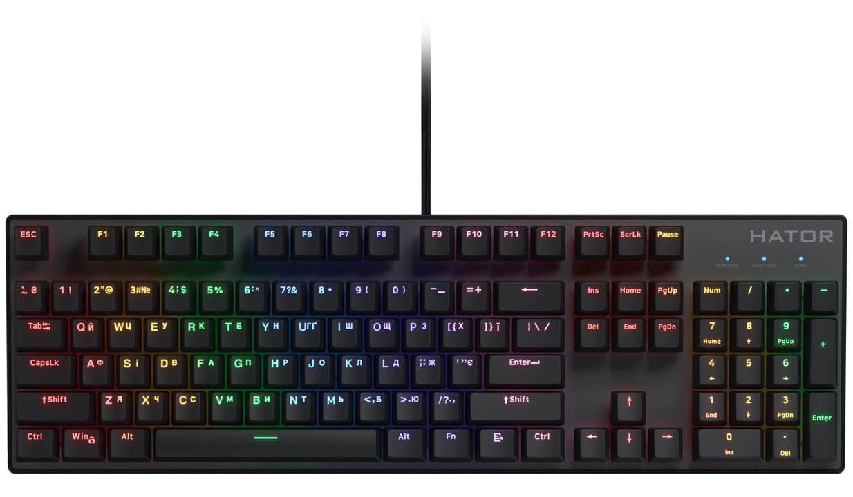 Клавіатура HATOR Icefall Mecha Rainbow (HTK104UA) Black
