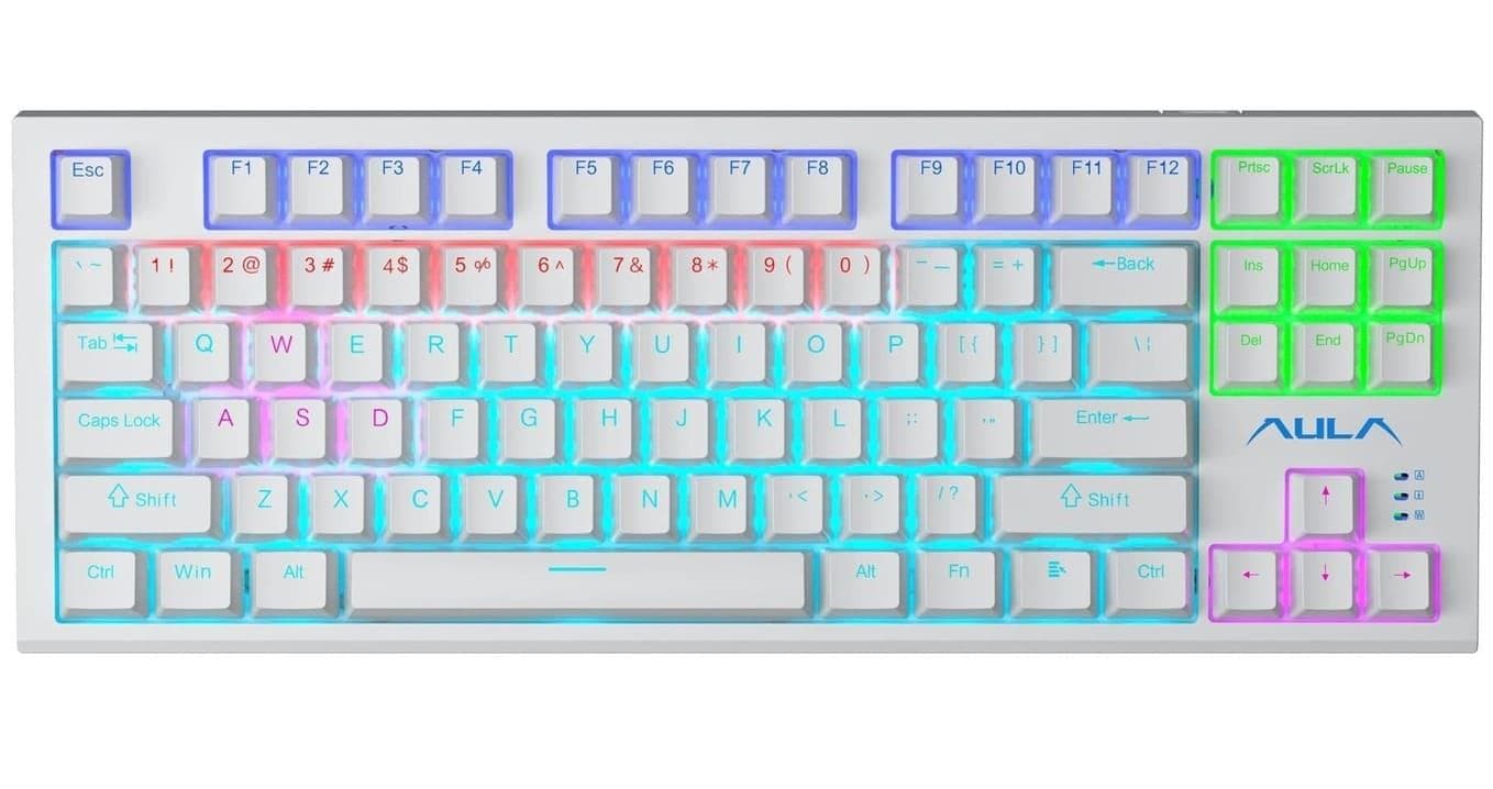 Клавіатура AULA F3032 White plus 21 Yellow keys KRGD Brown EN/UA
