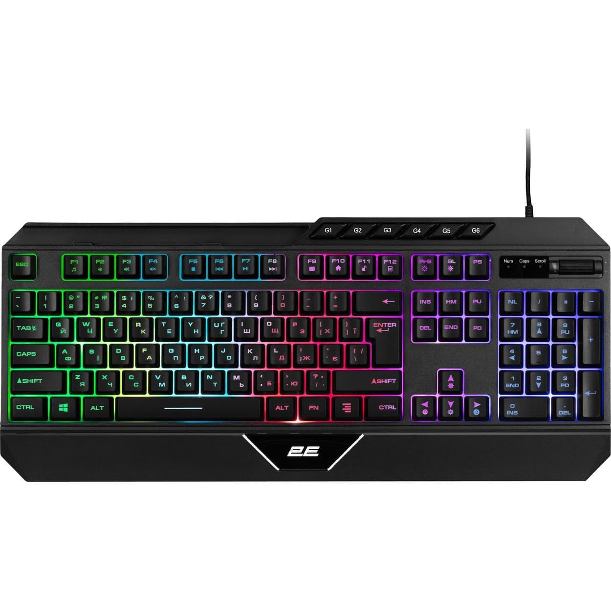 Клавіатура 2E Gaming KG315 RGB USB Ukr (2E-KG315UBK) Black
