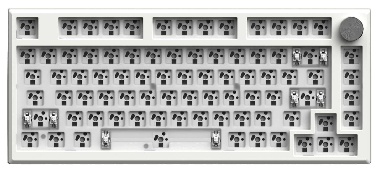 Клавіатура FL ESPORTS DIY-barebone MK750 White Three-Mode (MK750-4247)