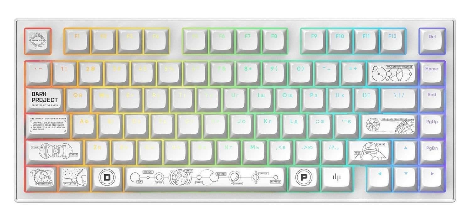 Клавіатура DARK PROJECT ALU81 Terra Nova ENG/UA (DPKB_NOVA_81_ANSI_WHITE_UA)
