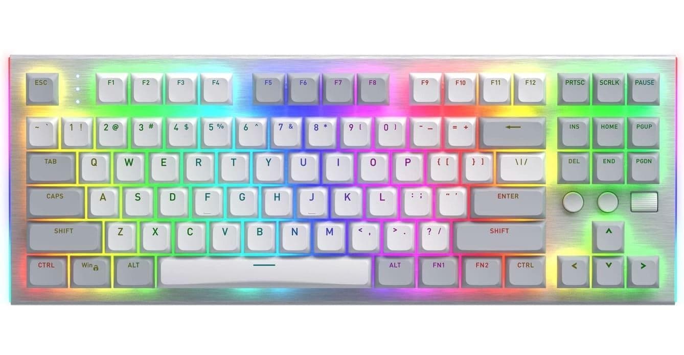 Клавіатура HATOR Gravity TKL Orange ENG (HTK561) White
