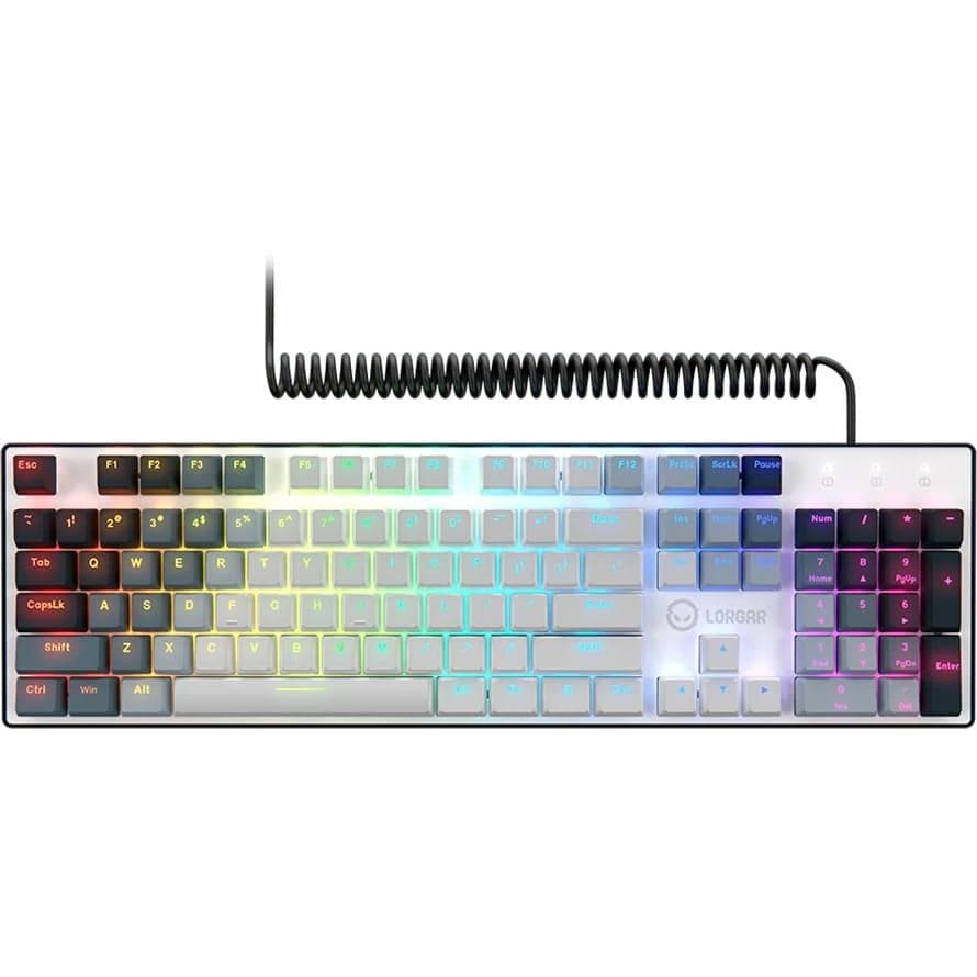 Клавіатура Lorgar Azar 514 Full Size RGB (LRG-GK514W-UA) White