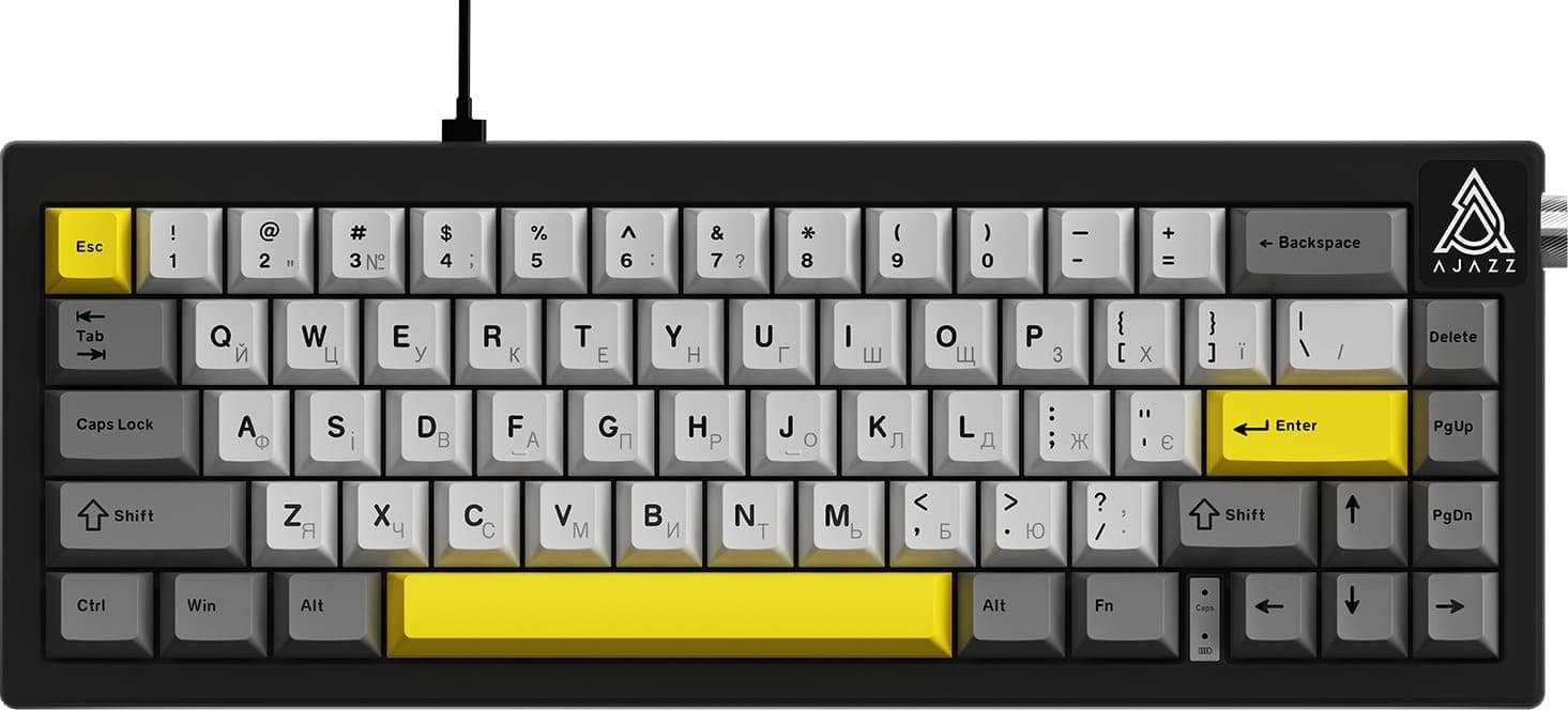 Клавіатура Ajazz AK650 Moon Yellow switches Gray White Yellow (AK650-MY-GWY)