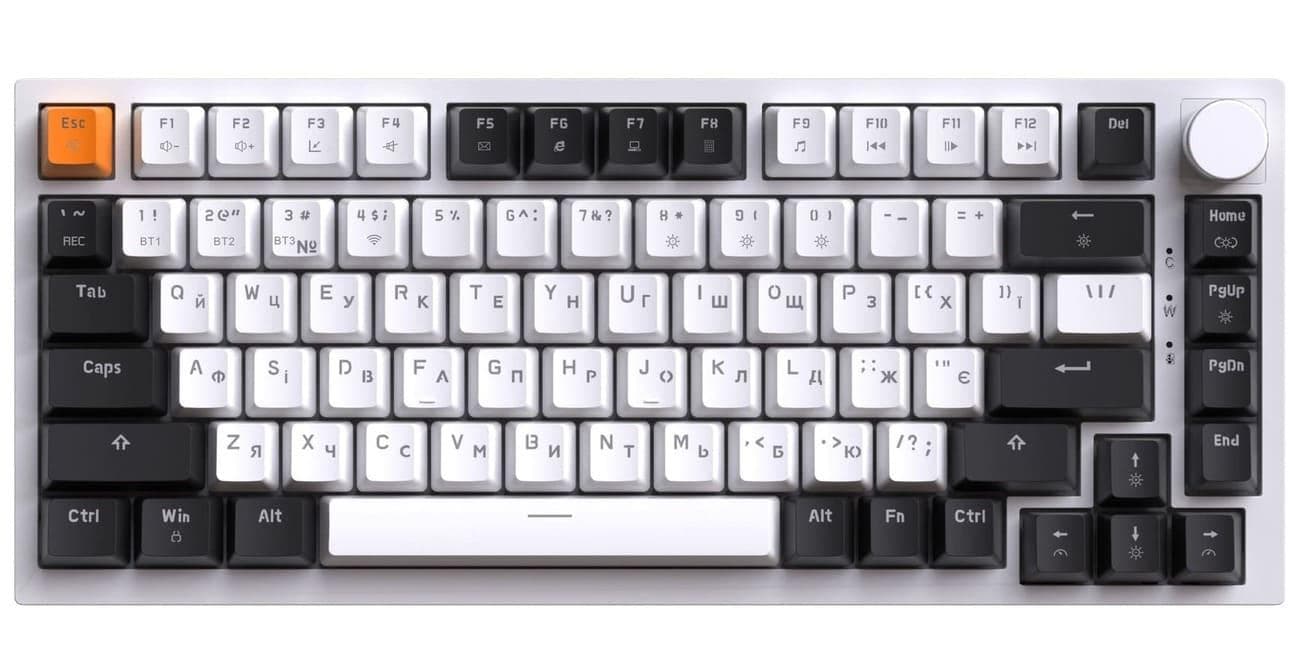 Клавіатура GamePro Asgard Valhalla (MK160W Pro) 75% Exploded QLAB Orange Switches