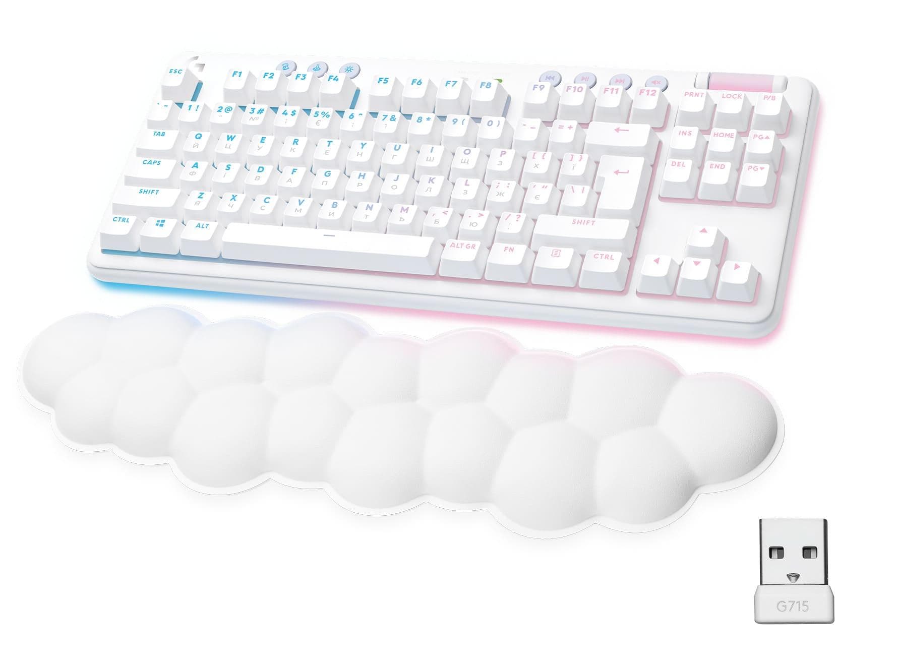 Клавіатура Logitech G715 TKL Wireless RGB GX Tactile (920-010465) Off-White