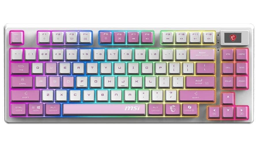 Клавіатура MSI FORGE GK600 TKL W VIOLET 83key USB-A/Wireless EN/UKR/RU RGB Violet
