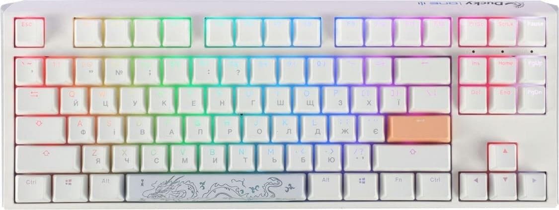 Клавіатура Ducky One 3 TKL Cherry MX Blue RGB White UA