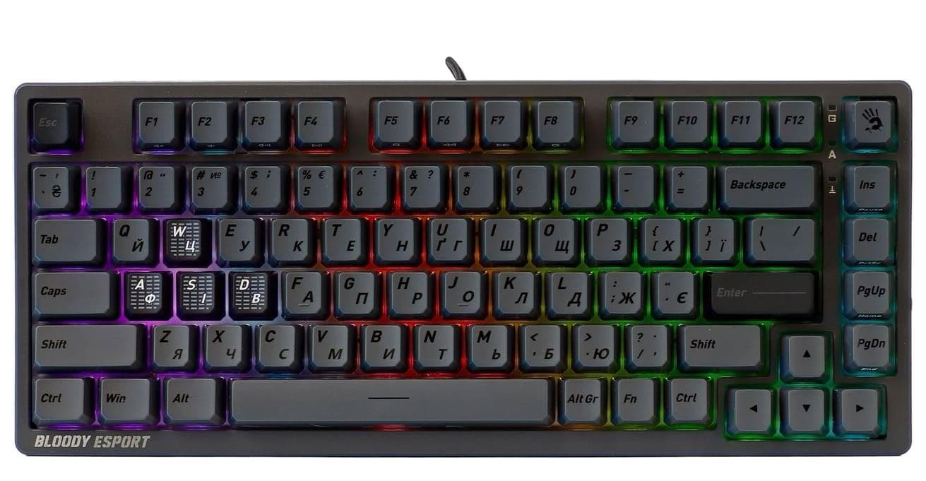 Клавіатура Bloody MS76 Magnetic Iron Grey