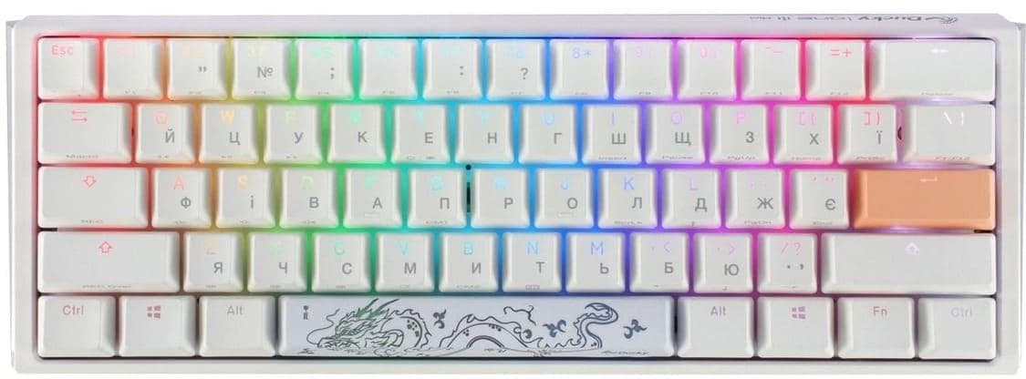 Клавіатура Ducky One 3 Mini Cherry MX Brown RGB White UA