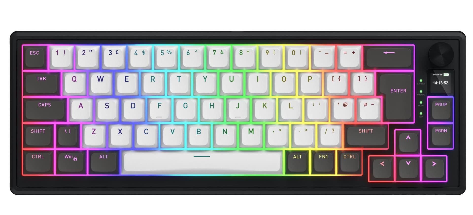 Клавіатура HATOR Skyfall 65 PRO Wireless Silent Switches UK-ISO Grey Black (HTK4160EU)
