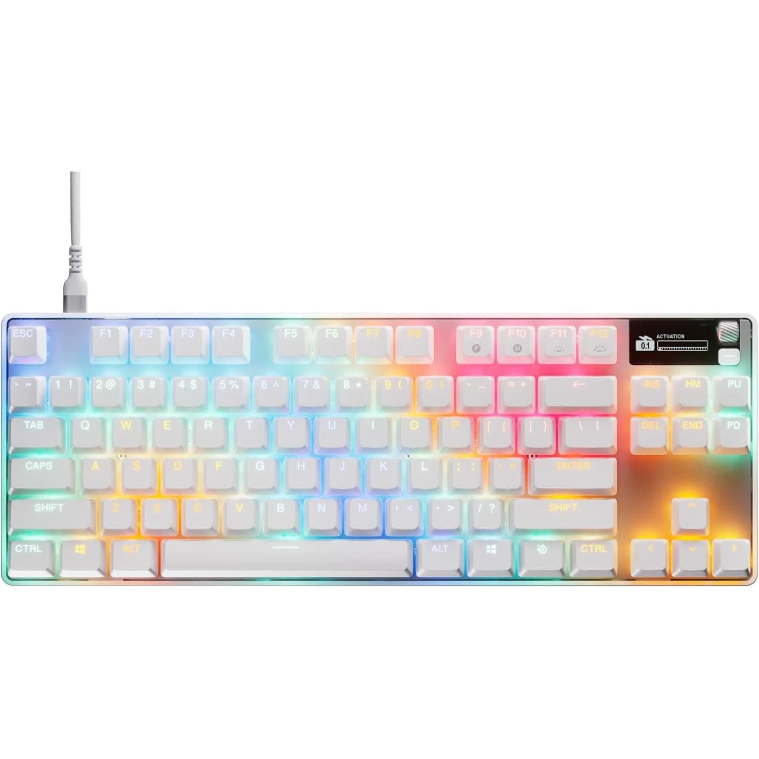 Клавіатура SteelSeries Apex Pro TKL Gen 3 UA HyperMagnetic OmniPoint 3.0 OLED White