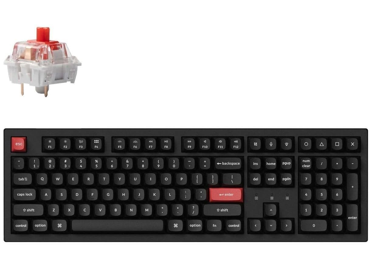 Клавіатура Keychron K10 PRO Full Size K pro Red EN/UKR RGB Black