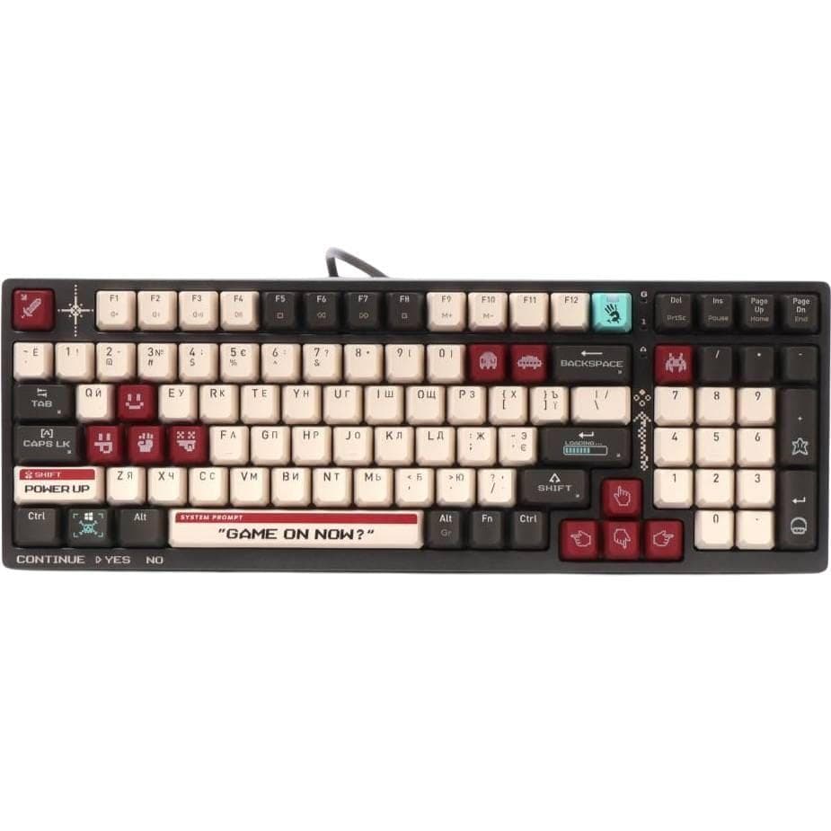 Клавіатура A4Tech Bloody S98 USB (Pixels Red) Gray White