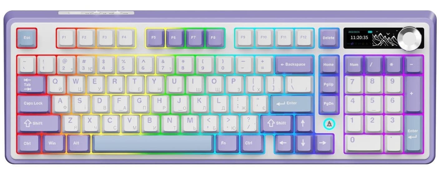 Клавіатура Ajazz AK980 Clear Sky Switch Purple