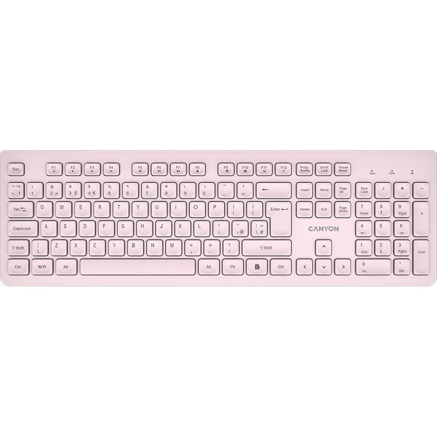 Клавіатура CANYON HKB-W01 UK/US AAA Wireless Beige