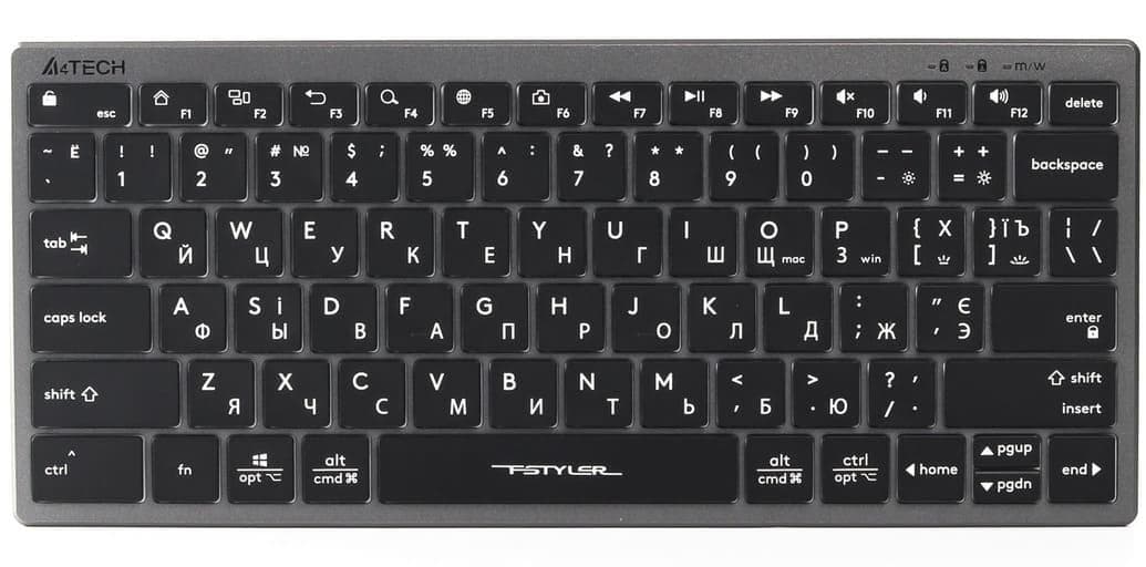 Клавіатура A4TECH Fstyler FX61 USB Grey