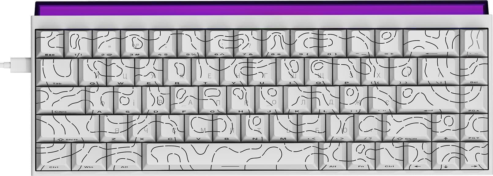Клавіатура Ajazz NK68 Red switches Side contour White (NK68-R-S-W)