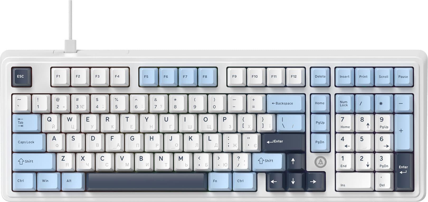 Клавіатура Ajazz AK980 MAX Magnetic switches Blue White Dark Blue (AK980-MAX-M-BWD