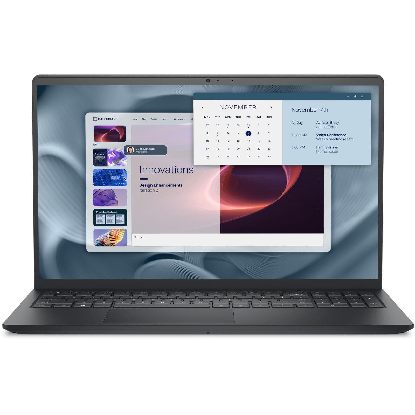 Ноутбук 15.6 Dell Pro 15 Essential 1920x1080 IPS/Ryzen 5 7520U/8GB/512SSD/AMD Radeon 610M/DOS/Black