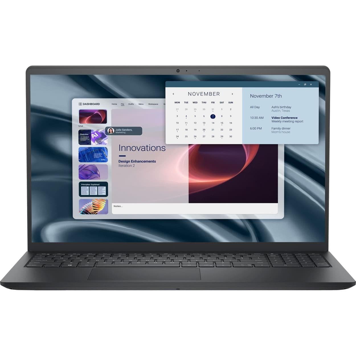 Ноутбук 15.6 Dell Pro 15 Essential FHD AG/Ryzen 3 7320U/8GB/512SSD/UMA/DOS/Black