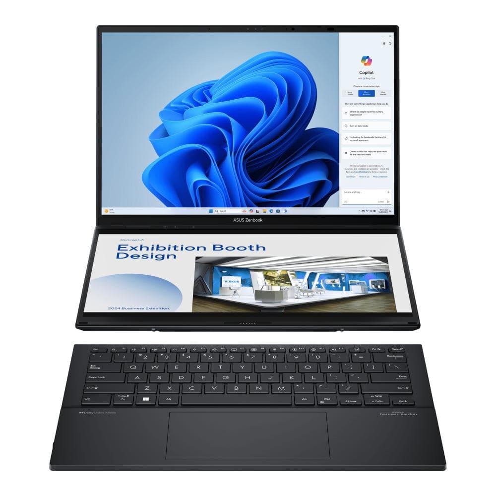 Ноутбук 14 ASUS Zenbook Duo UX8406CA-QL047X FHD Touch OLED/Intel Ultra 9 285H/32GB/2TB/UMA/W11P/Grey