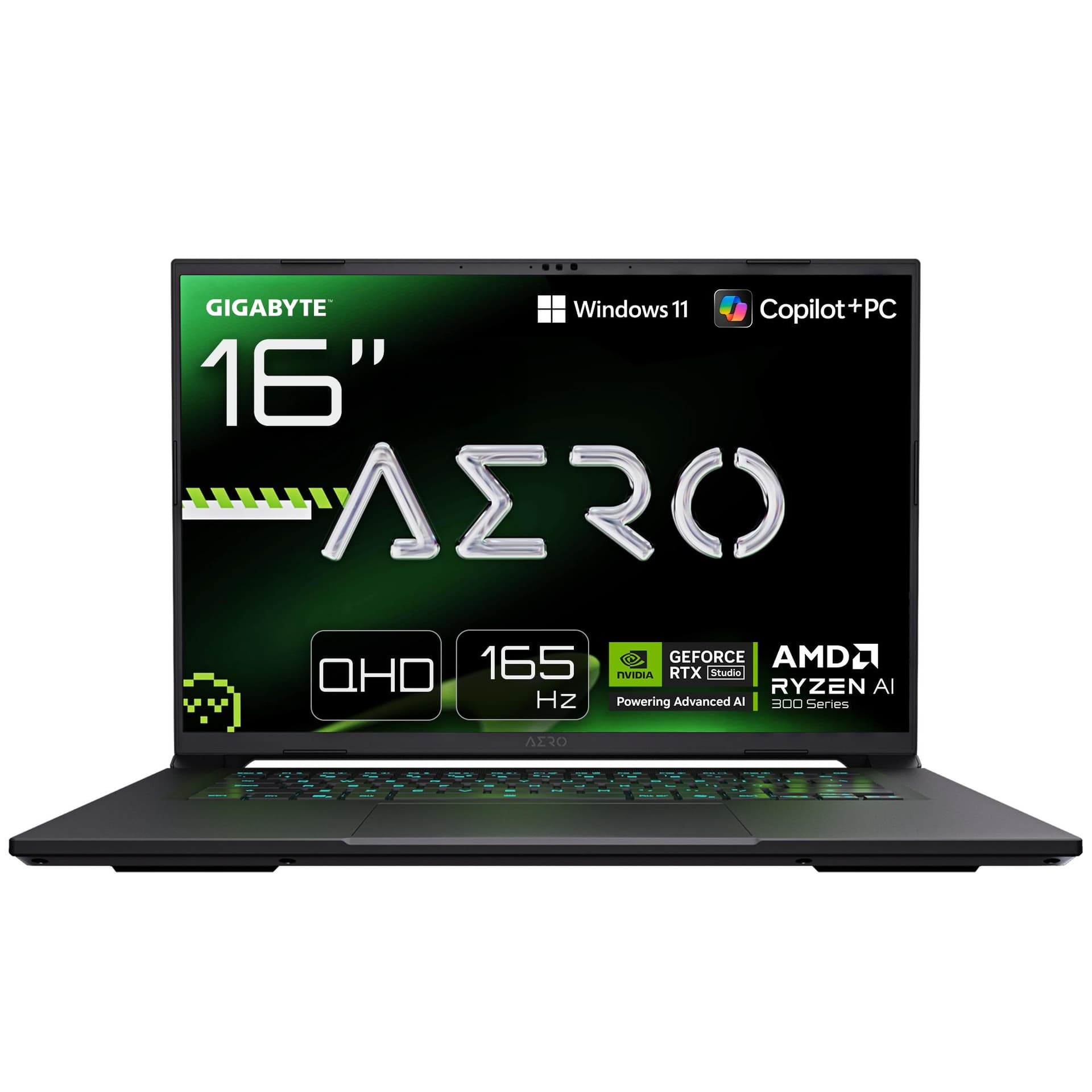 Ноутбук 16 Gigabyte Aero X16 EG61H WQXGA IPS 165Hz/Ryzen AI 7 350/16GB/1TB/RTX 5050 8GB/Win11/Gray