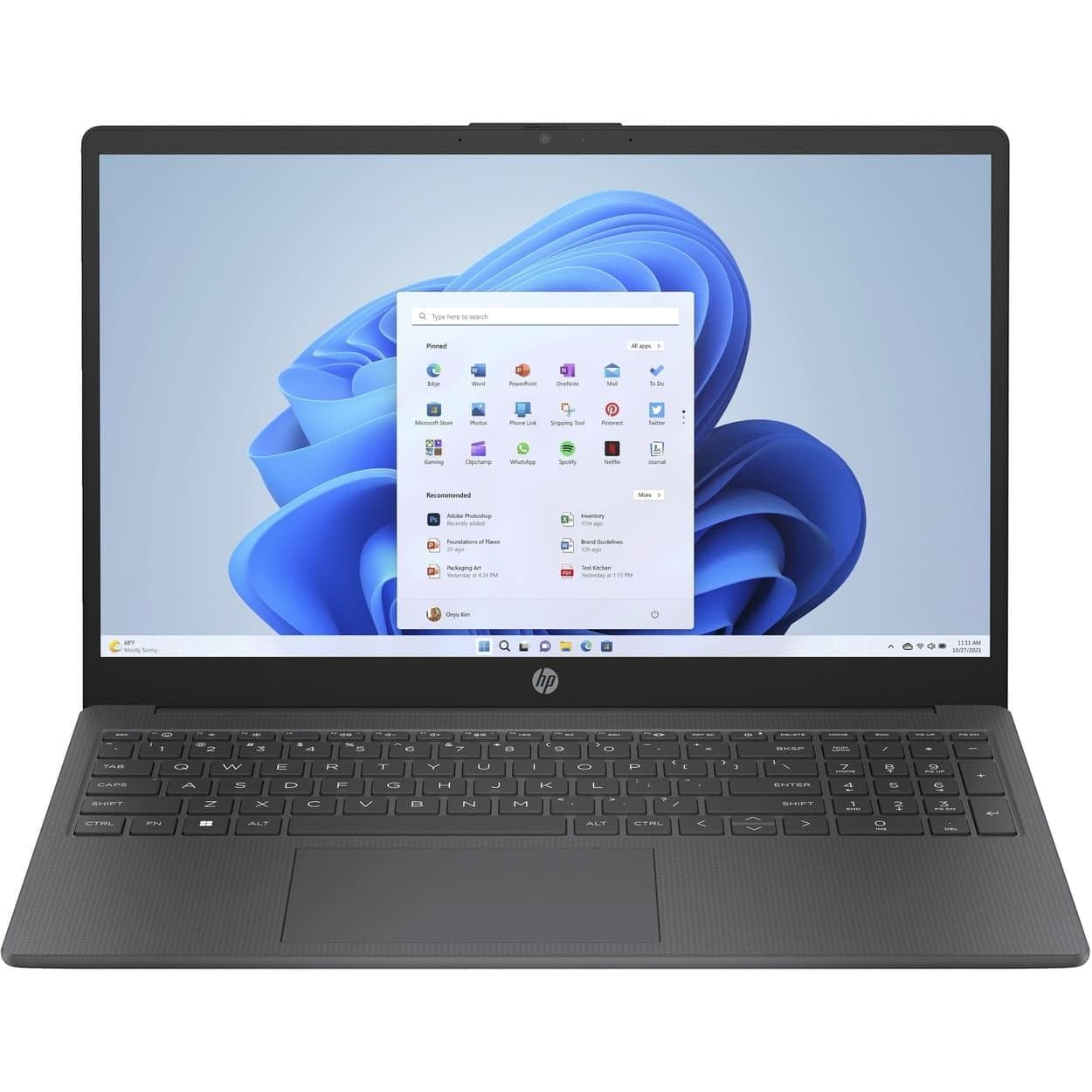 Ноутбук 15.6 HP Laptop 15-fc0261ua FHD/Ryzen 5 7520U/16GB/512SSD/Radeon/DOS/Chalkboard Gray