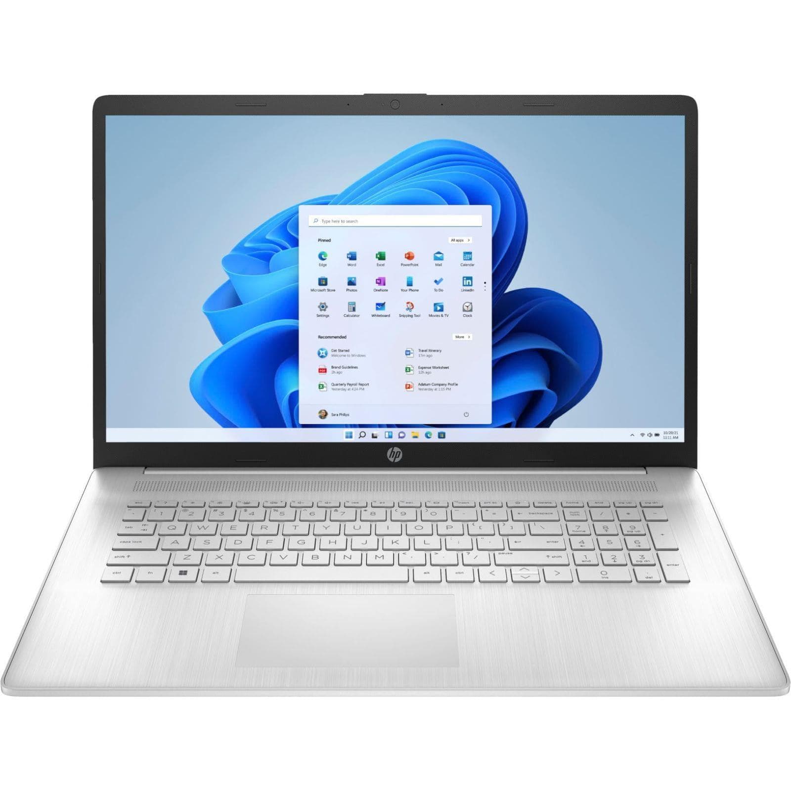 Ноутбук 17.3 HP 17-cp2039ua FHD IPS AG/Ryzen 5 7520U/16GB/1TB/UMA/DOS/Silver