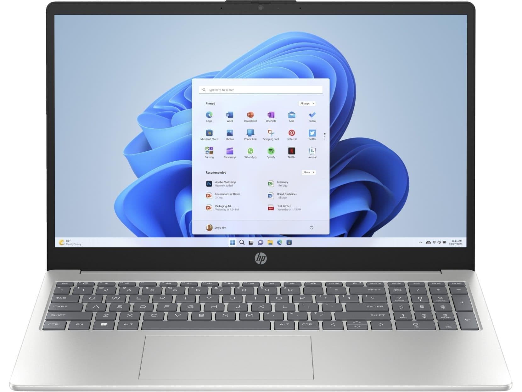 Ноутбук 15.6 HP 15-fc0275ua FHD IPS/Ryzen 7 7730U/16GB/512SSD/Radeon/DOS/Silver