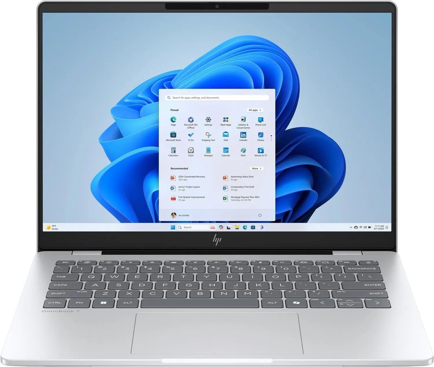 Ноутбук 14 HP OmniBook 7 14-fr0007ua 1920x1200 IPS/Intel U7-255H/32GB/512SSD/Intel Arc/Win11H/Silver
