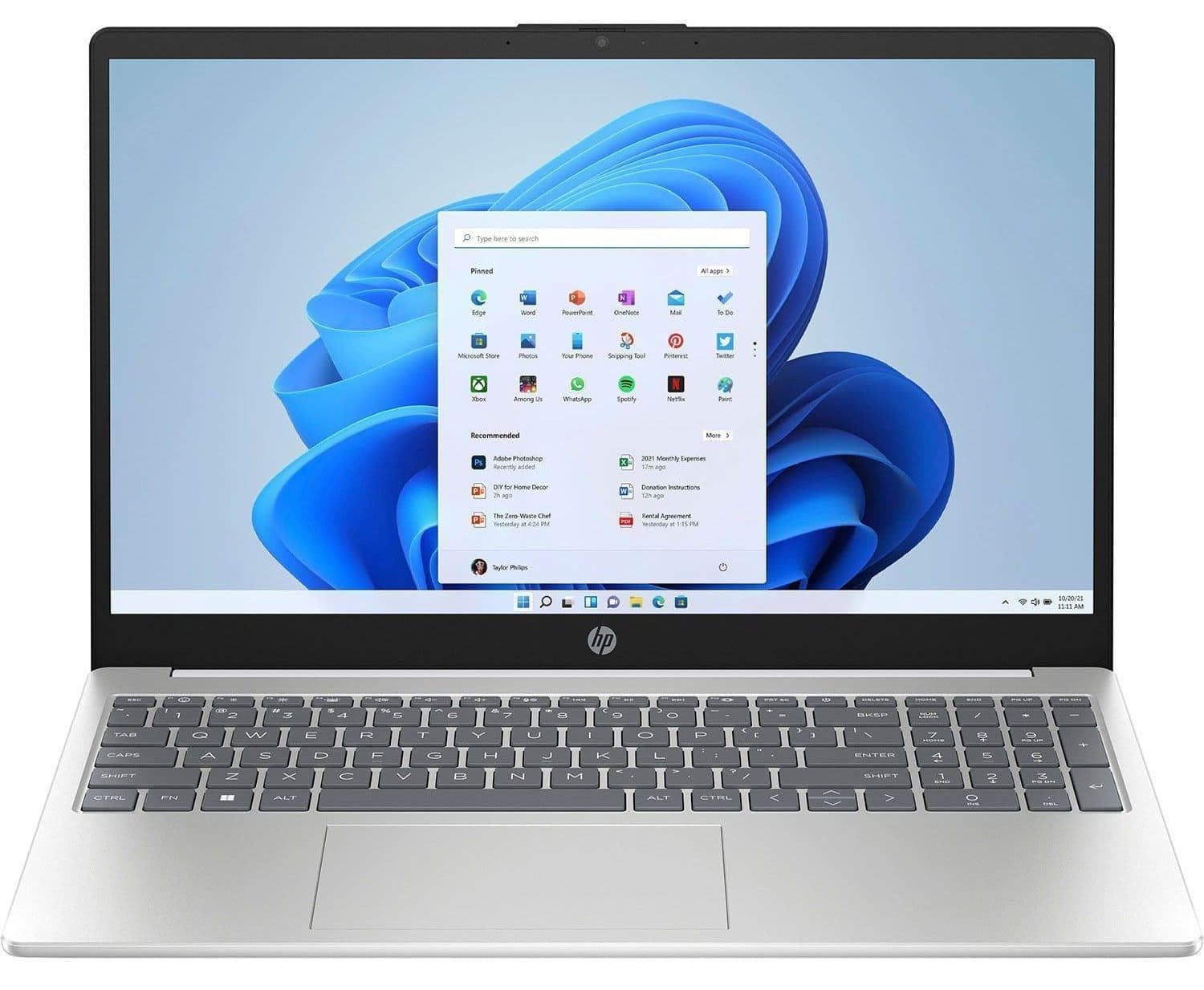 Ноутбук 15.6 HP 15-fc0315ua FHD IPS/Ryzen 5 7520U/16GB/512SSD/UMA/DOS/White