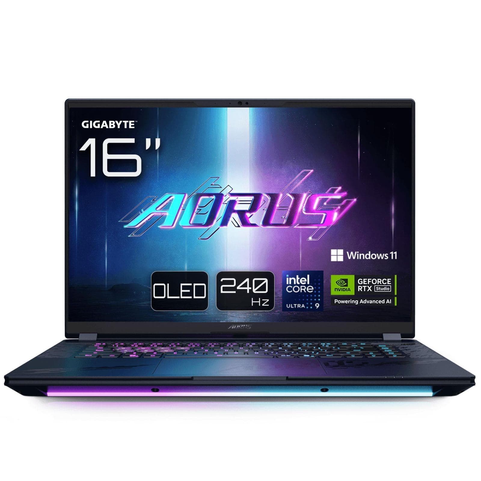 Ноутбук 16 Gigabyte AORUS MASTER BZH QHD OLED 240Гц/Intel ARL HX Ultra9/32GB/2TB SSD/NVIDIA RTX 5090 24GB/W11P/Black