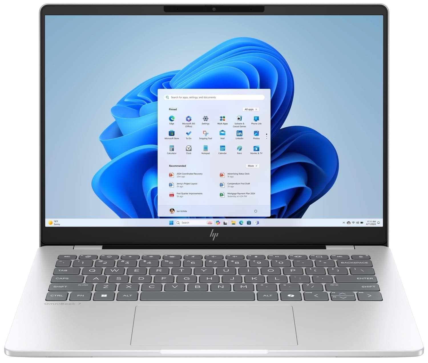 Ноутбук 14 HP OmniBook 7 14-fs0001ua WUXGA IPS AG/Intel 5-220H/24GB/1TB/UMA/W11/Silver