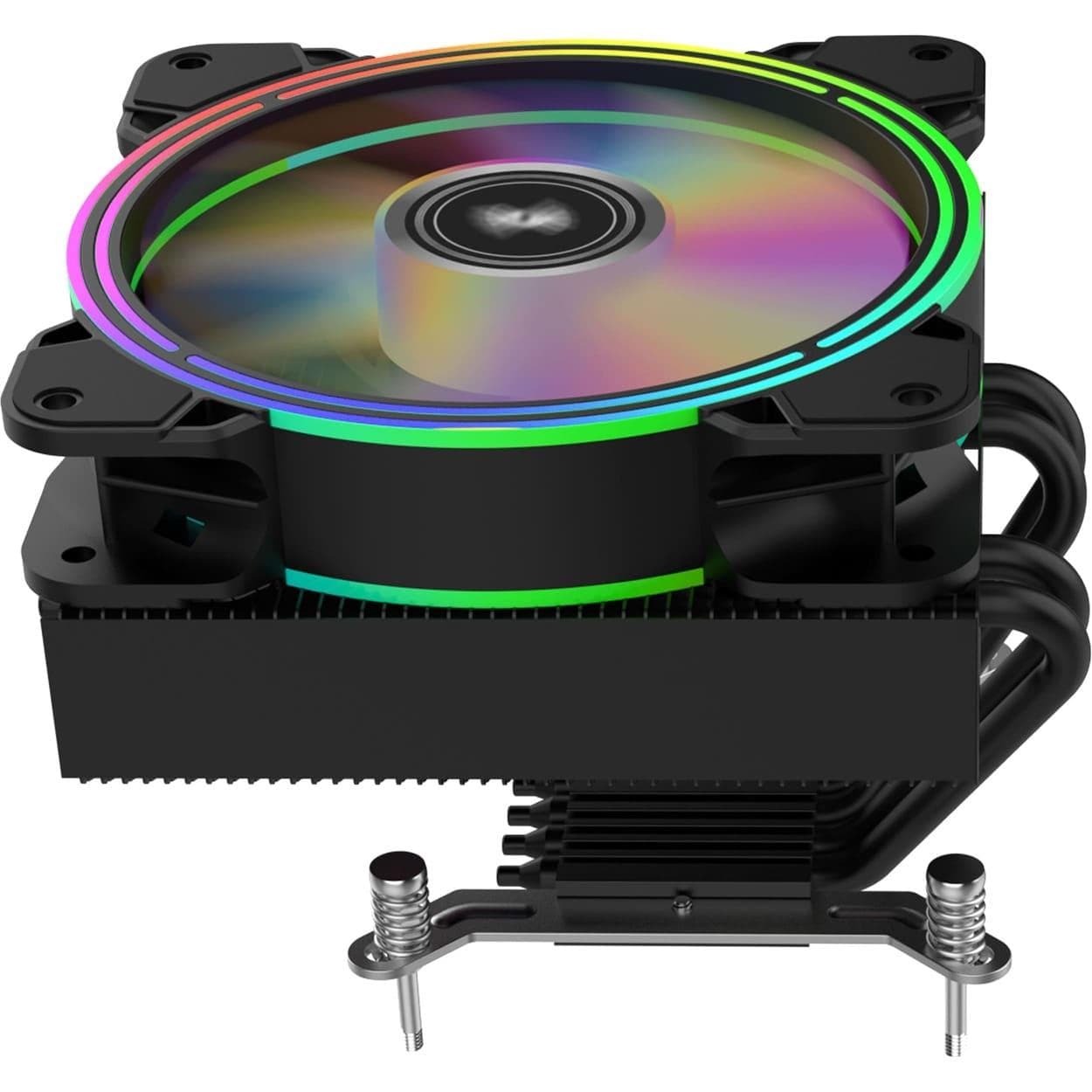 Процесорний кулер 2E GAMING Air Cool AC120T4-ARGB, LGA1700, 1200, 115x, 1366, AM5, AM4, AM3, AM3+, 4pin PWM, 3pin +5VARGB, TDP 130W