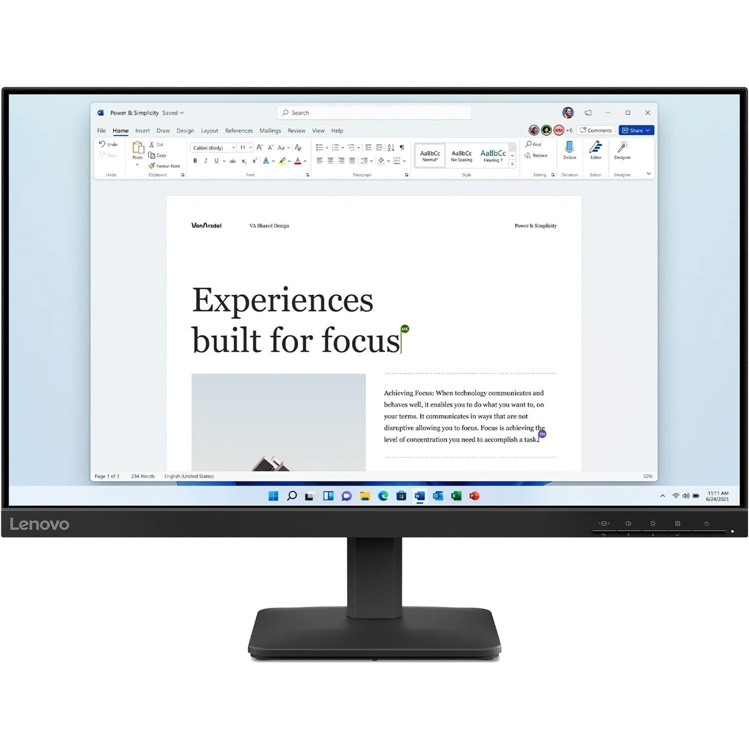 Монітор 24" Lenovo L24-4E (68C2KAC1UA) FHD IPS 100Hz