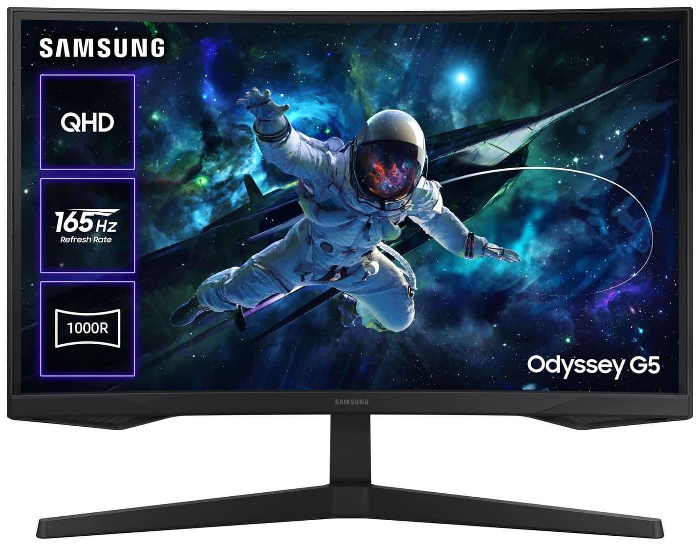Монітор 27" Samsung Odyssey G5 S27CG550 Curved (LS27CG550EIXUA) QHD VA 165Hz