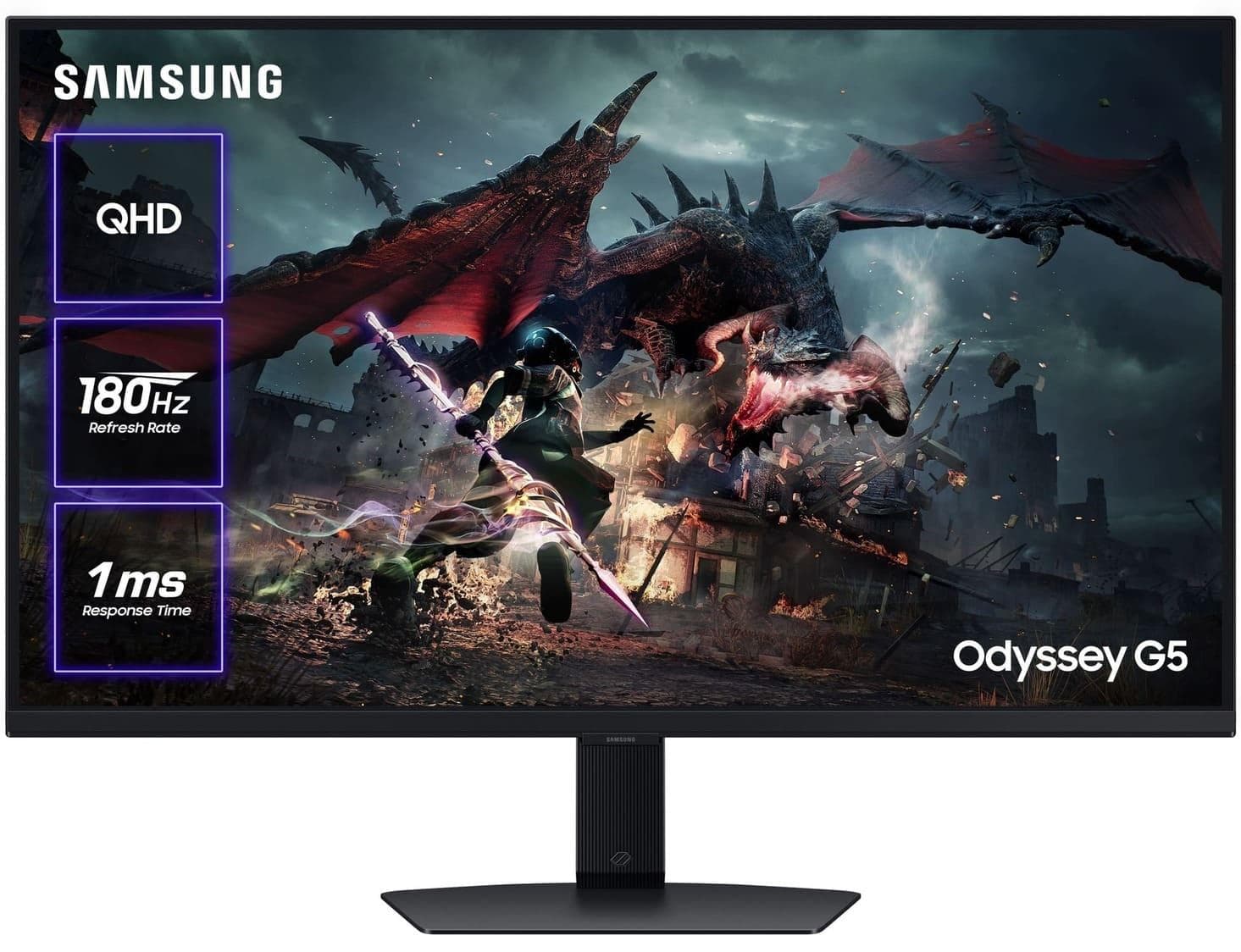 Монітор 32" Samsung Odyssey G5 LS32DG500EIXCI QHD IPS 180Hz