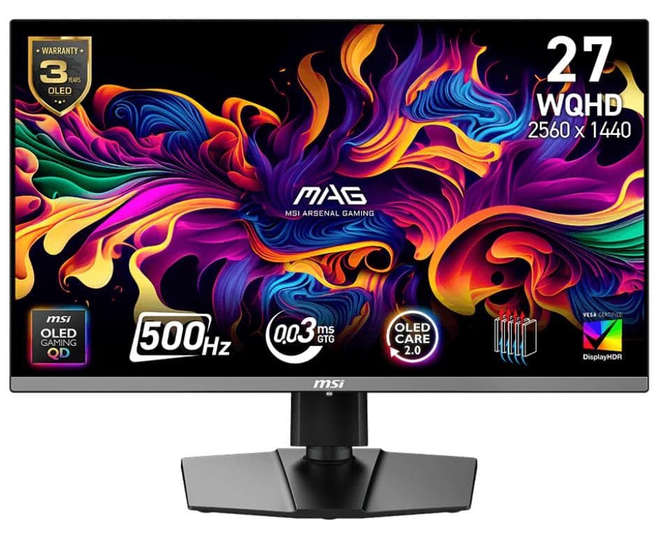 Монітор 26.5" MSI MAG 272QP QD-OLED X50 QHD OLED 500Hz