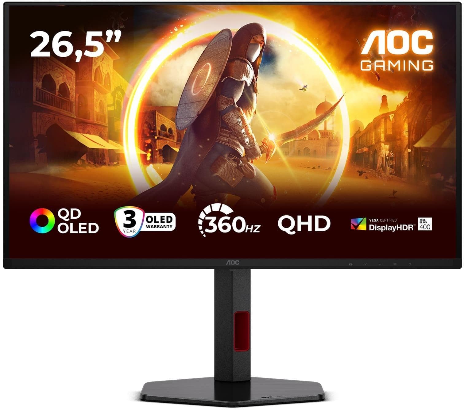 Монітор 26.5" AOC Q27G4SDR QD-OLED QHD OLED 360Hz