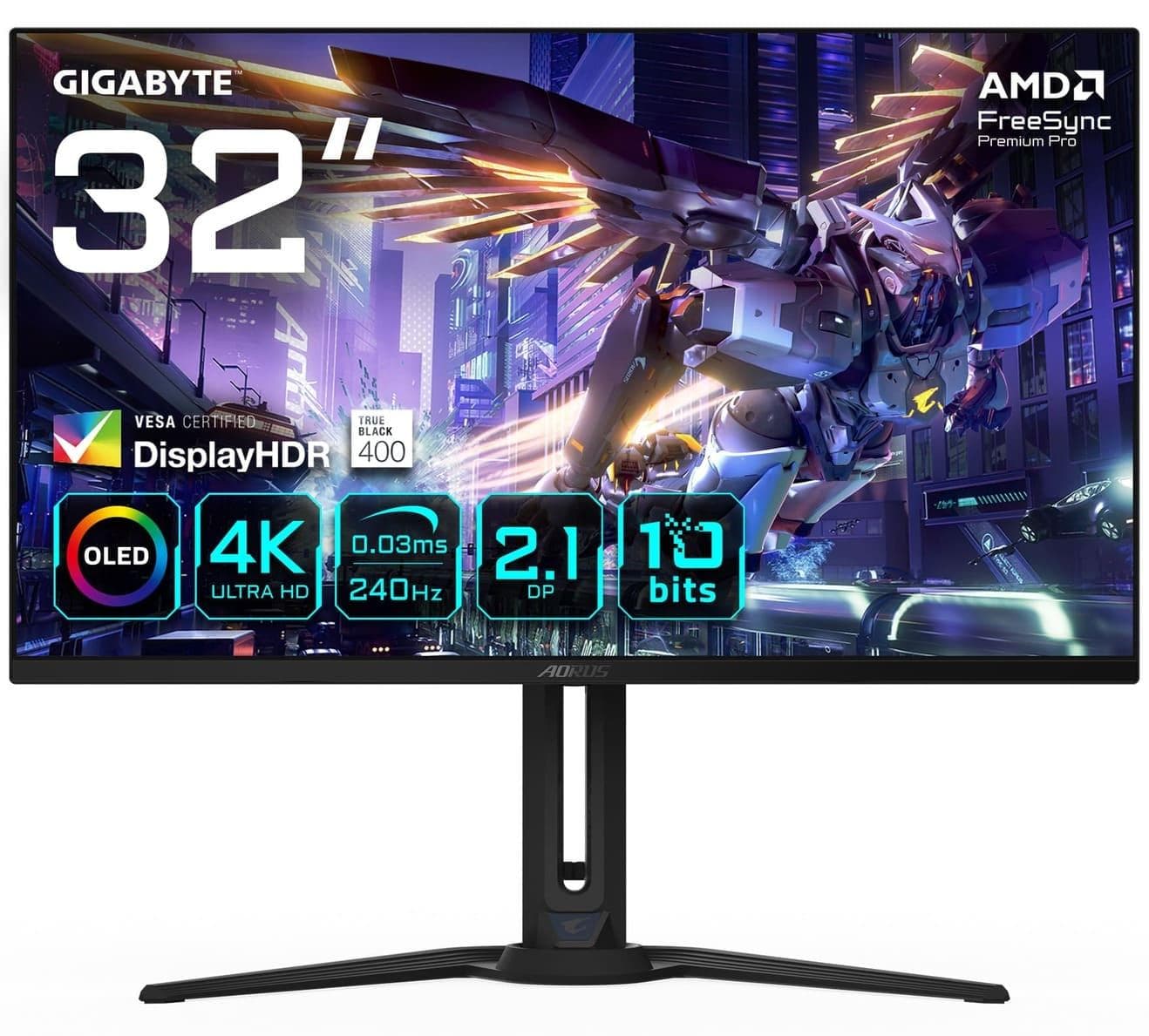 Монітор 31.5" Gigabyte AORUS FO32U2P UHD OLED 240Hz