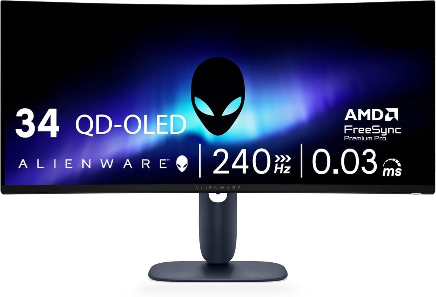 Монітор 34" DELL AW3425DW QD-OLED Curved UWQHD OLED 240Hz