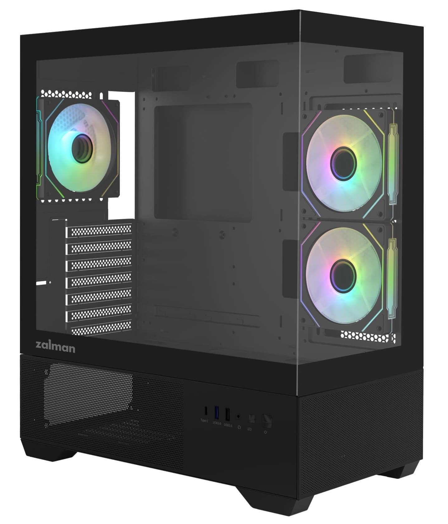 Корпус Zalman Chronix V2 Tempered Glass без БЖ Black