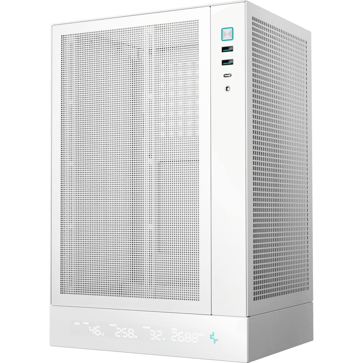 Корпус DeepCool CH170 Digital White (R-CH170-WHNPI0D-G-1) без БП