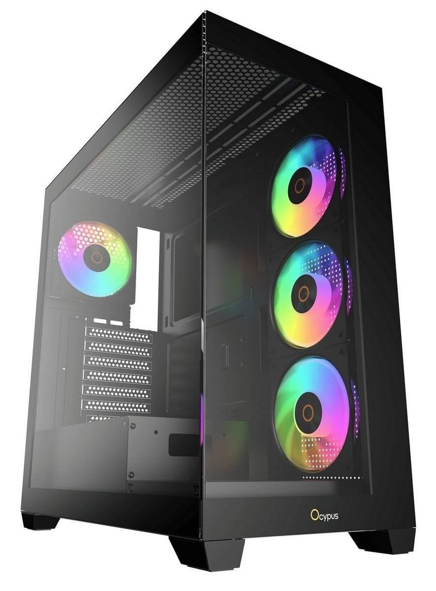 Корпус OCYPUS GAMMA C72 BK ARGB (GAMMA-C72-BKD400XX-GL)