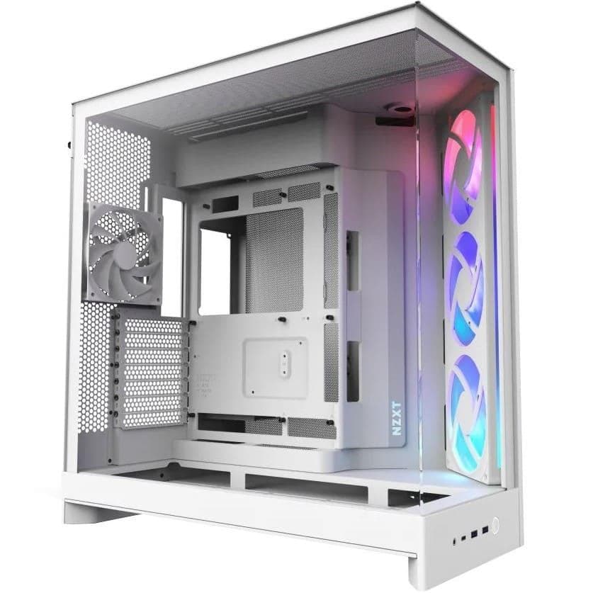 Корпус NZXT H9 Flow RGB Tempered Glass без БЖ (CM-H92FW-R1) White