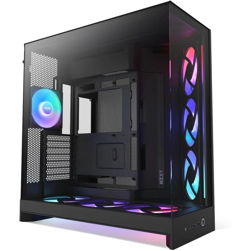 Корпус NZXT H9 Flow RGB+ Tempered Glass без БЖ (CM-H92FB-P1) Black