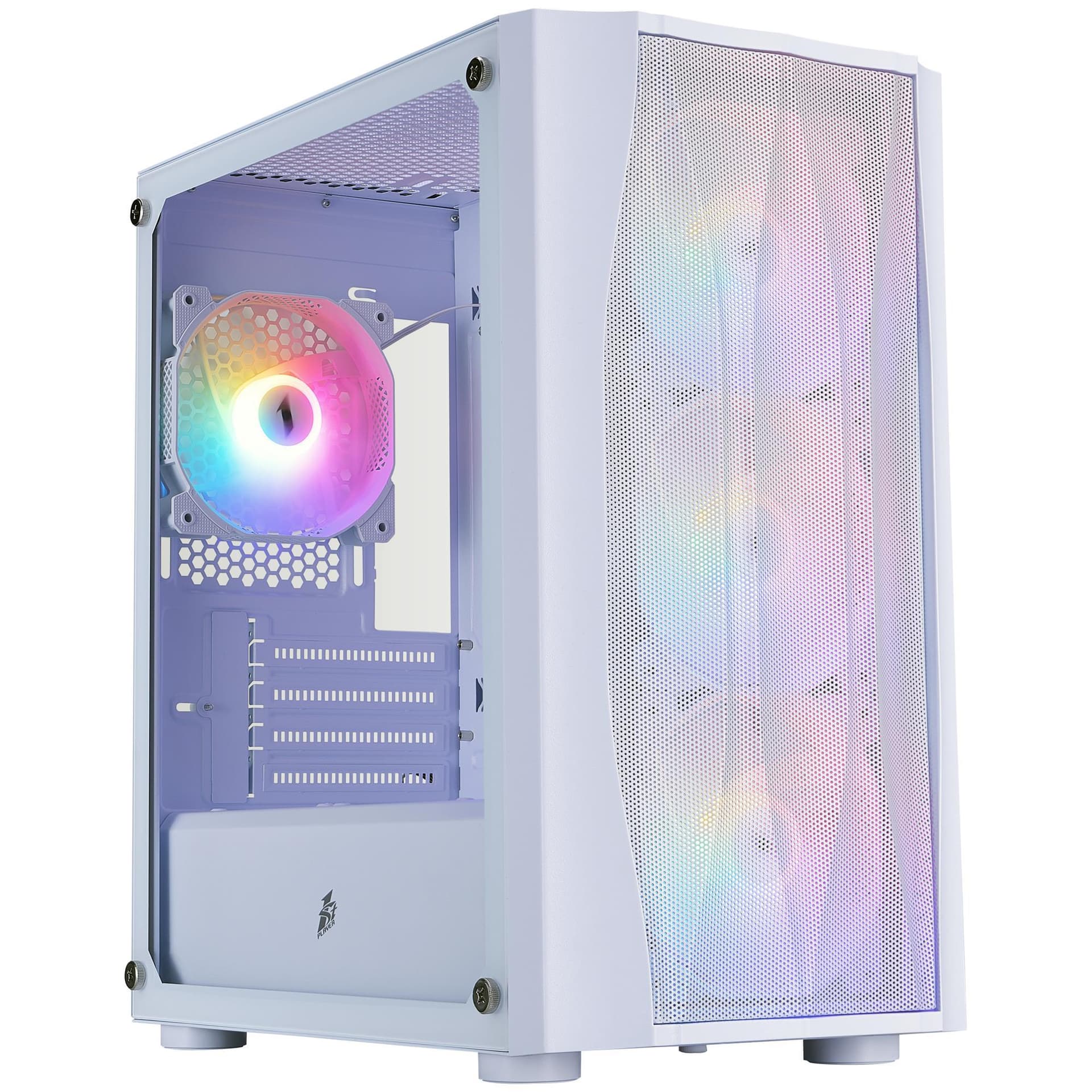 Корпус 1stPlayer X3-M-WH-4F1-W White без БЖ